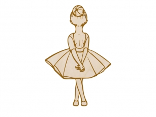 Wimpelkette Fahne - Motive Ballerina
