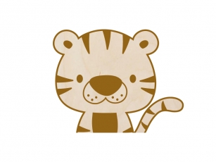 Namensschild Wimpel Safari Tiger