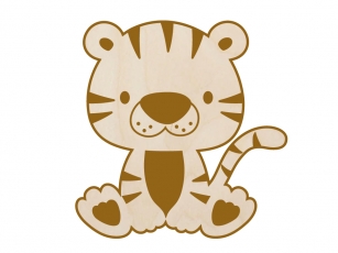 3D Namenschild – Safaritierchen Tiger